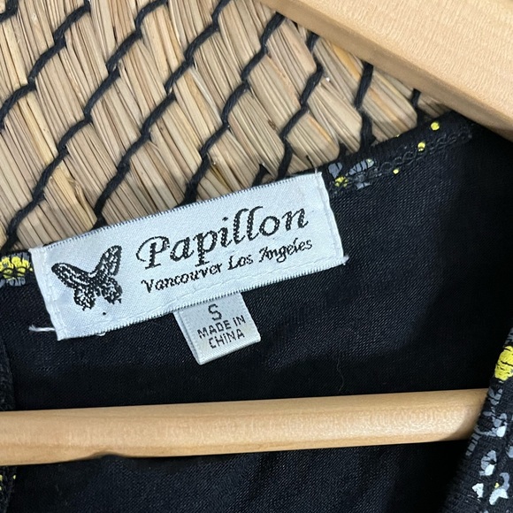 PAPILLON - ruffle floral spring summer tiered stretch tank blouse size small - Picture 7 of 9